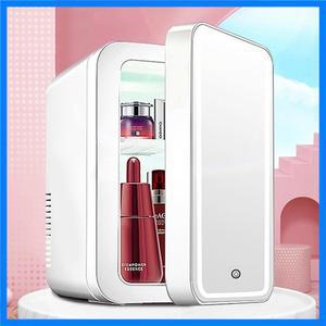 4L 미니 메이크업 냉장고 LED 조명 거울 휴대용 화장품 보관 냉장고 신선 유지 쿨러 가정용 차량용 겸용