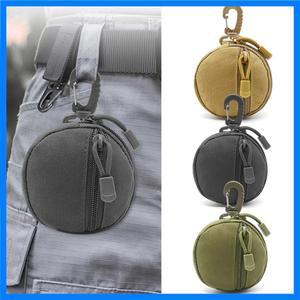 야외 스포츠 캐주얼 남성 동전 지갑 휴대용 미니 머니 코인 파우치 키 홀더 허리 가방 라운드 소형 케이스