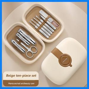스테인리스 손톱깎이 10개 세트 각질깎이 사선 손톱깎이 손톱 마찰기 매니큐어