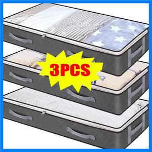 침대 아래 보관 가방 휴대용 접이식 이불 가방 옷장 의류 주최자 보관 상자 방진 주최자 대용량