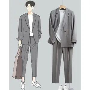 식 캐주얼 남자 사각 가죽 숄더백 직장인 용