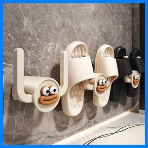 1Pc 만화 슬리퍼 후크 욕실 슬리퍼 랙 샤워 스토리지 주최자 신발 홀더 욕실과 침실에 대 한 배수 스탠드