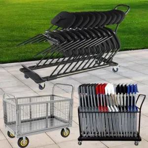 의자이동카트 접이식 운반 보관함 예식장 호텔 트레일러