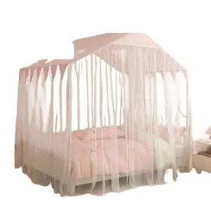 공주 침대 커튼 꾸미기 모기장 북유럽 아이방