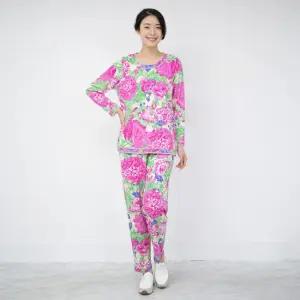 엄마옷 수국 면 상하세트 홈웨어 1GHJ24496 중년여성 마담 60 70대  빅사이즈 할머니