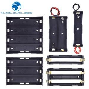 13PCS 플라스틱 표준 크기 AA18650 배터리 홀더 박스 케이스 검정색 와이어 리드 3.7V1.5V 클립