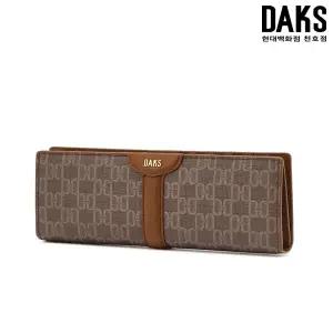 [닥스] DCWA6E802 세인트바넷 브라운 DD패턴 슬림 2단 장지갑 닥스핸드백 DCWA6E802W2