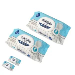 물티슈캡형 물에녹는 비데 화장실용 물티슈 한박스 캡형60매X10개