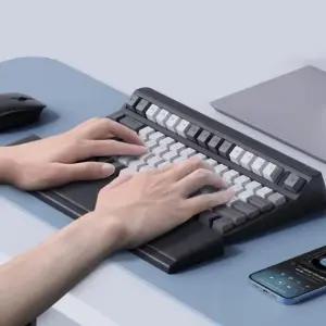 손목 받침대 키보드 보호 수납형 블랙 사무실 (WFJ5X4R)