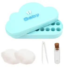 유치 보관함 돌 선물 아기 배냇머리 보관 케이스 소중한 추억 블루 (WFJ6UUP)