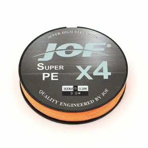 JOF 4합사라인 PE 원투 낚싯줄 3호 300m 오렌지