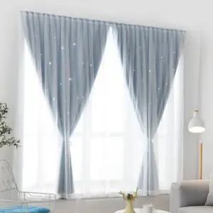 고품질 붙이는 펀칭 암막 무타공 커튼 블라인드 150X200 고급커튼 (WFJRCBV)