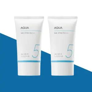 미샤 올 어라운드 세이프 블록 아쿠아 선 SPF50+ PA++++ 50ml 2개 수분 선크림