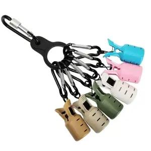 새우에기커버 낚시 휴대용 펀칭디자인 원터치고정 에기카라비너 6p (WFJ73E6)