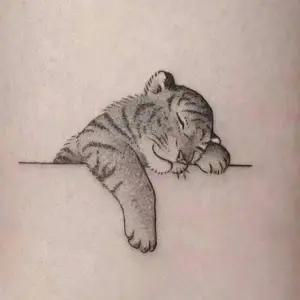 타투 스티커 문신 스왈로우 호랑이 고래 (WFK6C1I)