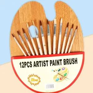 전문가미술붓 수업 화실 파레트구성 쉬운채색 핸드페이팅붓 12p (WFJ73XK)