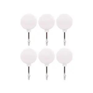 부착행거 바둑알디자인 벽면고리 화이트벽면고리 6개입글루고리 (WFJ73VW)