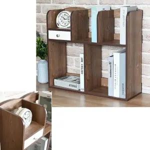 [하프클럽/]2단 엔틱 나무 책상책꽂이 사무실용품 책진열대 북선반