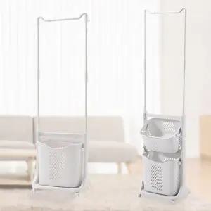 이동식 옷걸이 행거 빨래 정리함 스탠드 (WFK76LS)