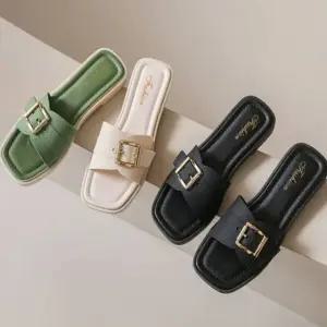 여성 심플 슬리퍼 데일리 샌들 가벼운 여름 편안한 (WFJ6DHR)