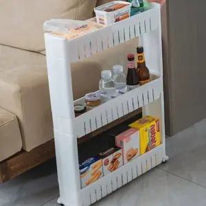 건조기틈새카트 세탁실 주방 대용량 공간활용 바퀴달린선반 3단 (WFJ74IV)