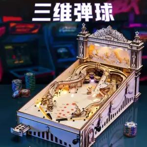 ROKR 입체 나무 퍼즐 만들기 핀볼 3D DIY