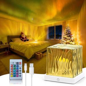 데야구 노던 라이트 프로젝터, 16가지 색상 충전식 오로라 프로젝터 및 무드 조명 갤럭시 램프