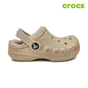 [하프클럽/크록스]바야 라인드 클로그 키즈 아동 털샌들 207656-11S