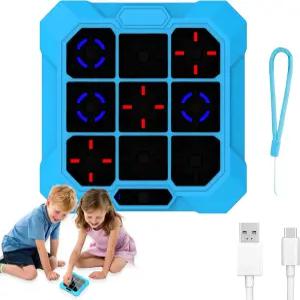 틱택 토 게임용 쿠오목사 음소거 기능이 있는 6-in-1 감각 장난감 업그레이드 - 전자 휴대용 콘솔 게임 및