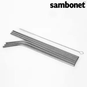 [삼보넷] 믹스앤플레이 스틸 스트로우 실버 6p