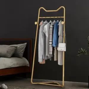 행거 옷걸이 스탠드 철제 튼튼한 인테리어 골드 고양이귀 (WFJ6DZP)