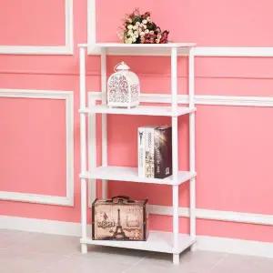 [하프클럽/]슈마켓 리빙나이스 화이트 진열대 4단