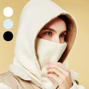 바라클라바 더블페이스 페이크 후드넥워머 니트 모자 (WFJ68BD)