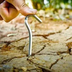 차박육각고리팩 말뚝 텐트 4개세트 고강도 실버육각고리팩 (WFJ6E1W)