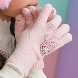 [하프클럽/]터치 장갑 겨울 소품 마이멜로디 기모 핑거홀 스마트폰