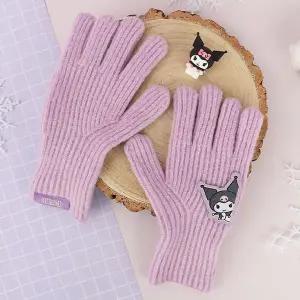 [하프클럽/]보온성 핀거홀 터치 장갑 겨울용 스마트폰 쿠로미 디자인