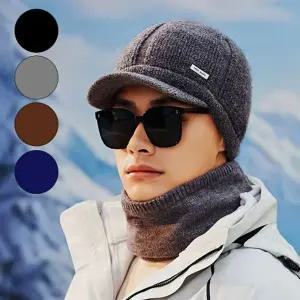 니트선캡 무드 넥워머 세트 겨울 방한모자 썬캡 (WFJ68I0)