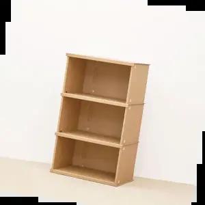 페이퍼팝 낮은 종이책장ㅁㅁㅂㅂ 3단(가로44)