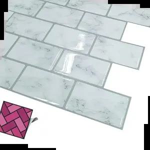 접착식 붙이는타일 시트지 대리석 욕실 스티커타일 018 카페