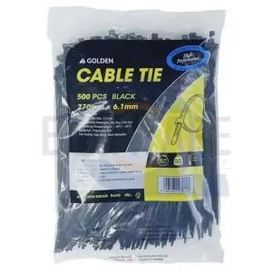 케이블타이 골든 타이 흑색케이블타이 긴타이500개입 6.1mm타이 (WFJ75UY)