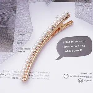 커브큐빅진주핀 헤어핀 머리핀 똑딱핀 헤어악세사리 헤어핀 머리핀 똑딱핀