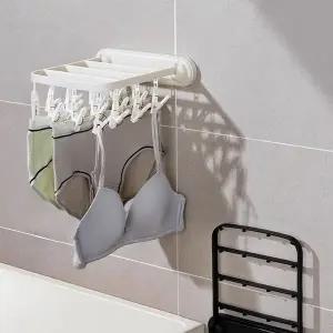 접이식옷걸이 다기능 속옷 무타공접이식 벽부착옷걸이 (WFJ76SW)