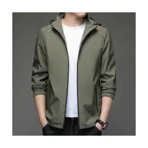 키체샵 남성 야상사파리 자켓 봄 가을 아웃도어 슬림핏 상의 후드 탈부착 캐주얼 코트 HO3