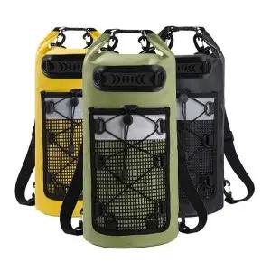 3컬러 아웃도어백 원형 500D PVC 래프팅백 드라이백 (WFK5SK0)