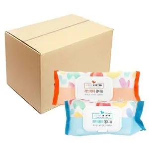 대용량 러브레터 휴대용 필수 박스 물티슈 캡형 (WFK5TD2)