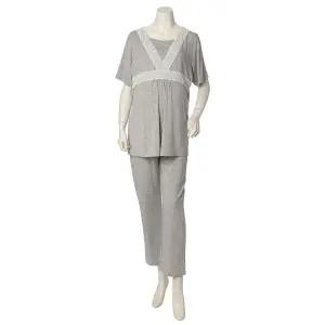 [롯데백화점]마더피아 텐셀 반팔 수유티 바지 상하세트(RTO1000)(RBO1000B)