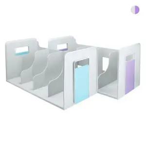 [하프클럽/]4단 책꽂이 아이보리와 라벤더 조합 서재 책장 포인트 선반 정리