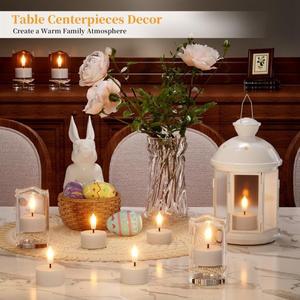 캔들 B62B-충전식 Flameless 티 라이트 양초 충전 스테이션 6Pcs 배터리 원격 및 타이머