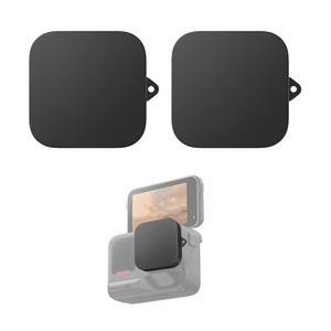 [미국배송] 2팩 실리콘 렌즈 보호 커버 소프트 액세서리 INSTA360 에이스 프로 2 랜야드 구멍이 있는 세척 가능한 손실 방지 커버(블랙)와 호환됩니다