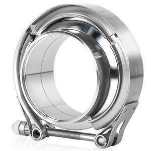 [미국배송] LWNWPPER 2.5인치 V 밴드 클램프 배기 클램프 2.5인치 남성 여성 플랜지 304 스테인리스 스틸(1개) 포함.